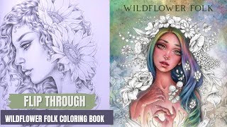 Wildflower Folk Coloring Book Flip Through | Christine Karron