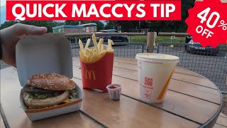 McDonald’s extra value meal money saving tip 40% off #fastfood
