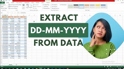 How to Extract Day, Month, and Year from Date