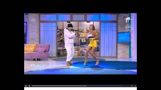 Ramona Olaru dance in yellow mini skirt (Nonis g -  n-ai ce sa-i faci)