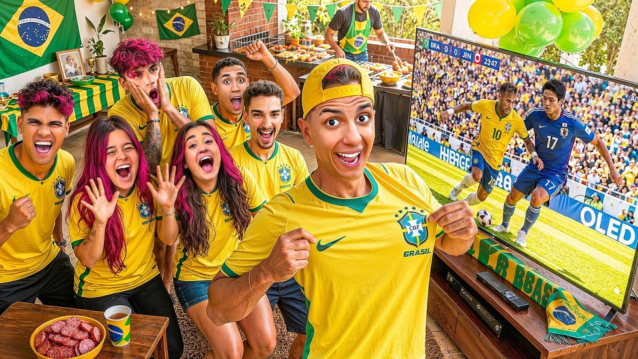 VLOG DE COMEMORAÇÃO DO JOGO DO BRASIL *Brasil x Japão !