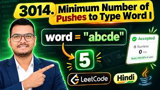 3014. Minimum Number of Pushes to Type Word I | LeetCode Java Solution | Easy | Hindi