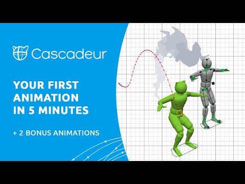 Your first Cascadeur animation in 5 MINUTES (+2 bonus animations)