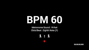 Metronome BPM 60 / Hi-hat / 8th