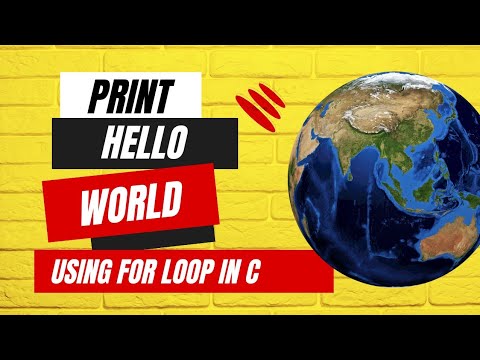 Important Program In C Language || How To Print Hello World Using For Loop Number Of Times In C ?