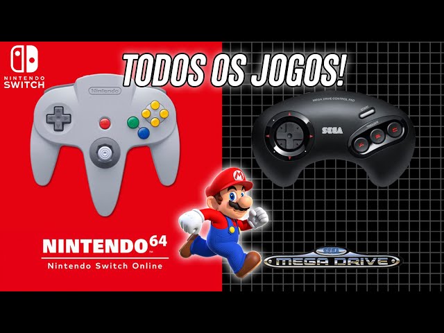 Todos os jogos do Nintendo Switch Online Expansion Pack - Nintendo 64 e  Mega Drive 