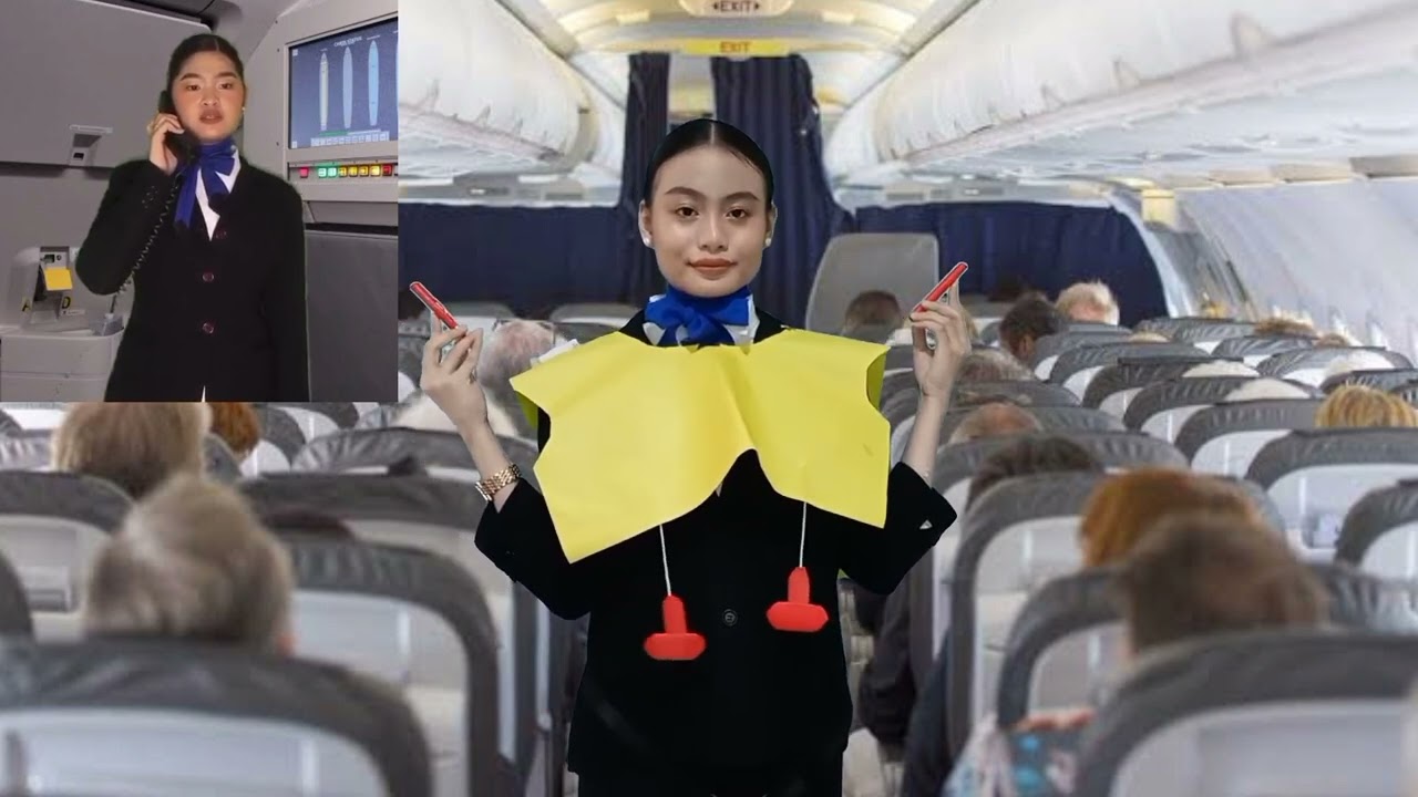 Flight Attendant Safety Demonstration. (virtual)