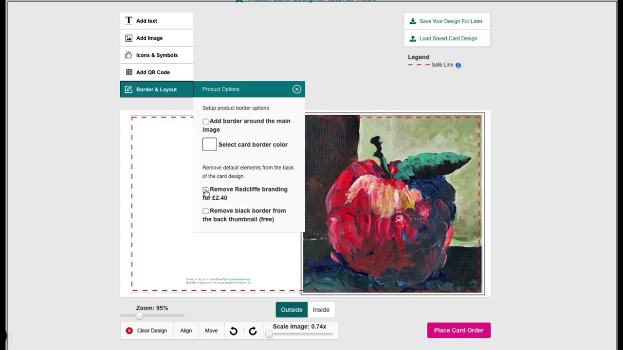 Removing The Redcliffe Branding From Your Card