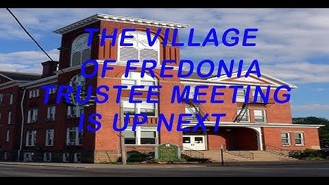 Fredonia Trustees Meeting October 27 ,2025