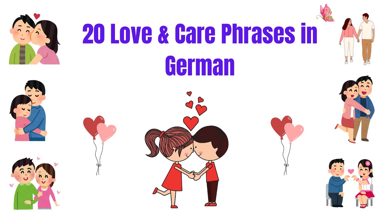 20 Most Common German Love & Caring Phrases |  Simple German Phrases for Beginner I learn german
