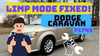 2013 Dodge Caravan stuck in limp mode P1745 line pressure to high