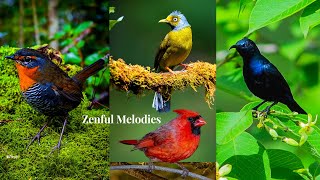 Colorful Birds In The Forest | Beautiful Nature | Birds Sounds | Forest Sound
