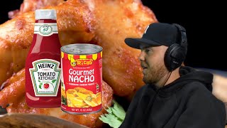 He Dipped Wingstop in KETCHUP & NACHO CHEESE 😭