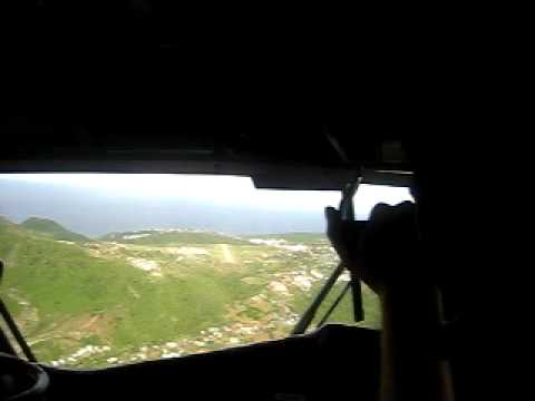 Landing past an active volcano in Montserrat by Wi...