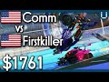 Comm vs firstkiller | $1761!! Rocket League 1v1