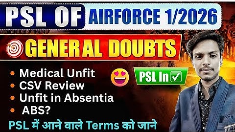 Airforce 1/2026 PSL Full Details | ABS, Fit & Unfit, Unfit in Absentia, CSV Review Explained