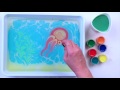 Как нарисовать медузу в технике эбру