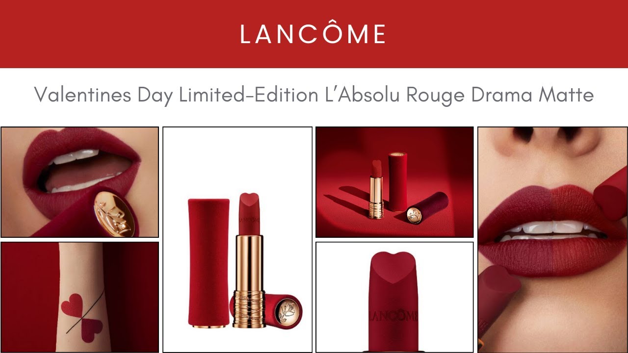 Lancôme Valentines Day Limited-Edition L'Absolu Rouge Drama Matte  Lipsticks! New Makeup Release! - YouTube