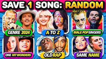 RANDOM Rules: Save One Song 🎵 New Rules, 6 Songs to Choose From! | Music Quiz 2025