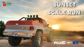 Chevrolet K5 Blazer | Scale Run at Sunset | RC Adventure | FMS FCX10 1/10 |@CarsTrucks4Fun