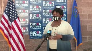 Web Extra: Former Georgia gubernatorial candidate Stacey Abrams campaigns for Joe Biden in Las Vegas