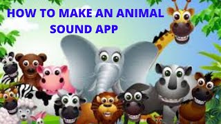 How to make an animal sound app in M.I.T app inventor. screenshot 2