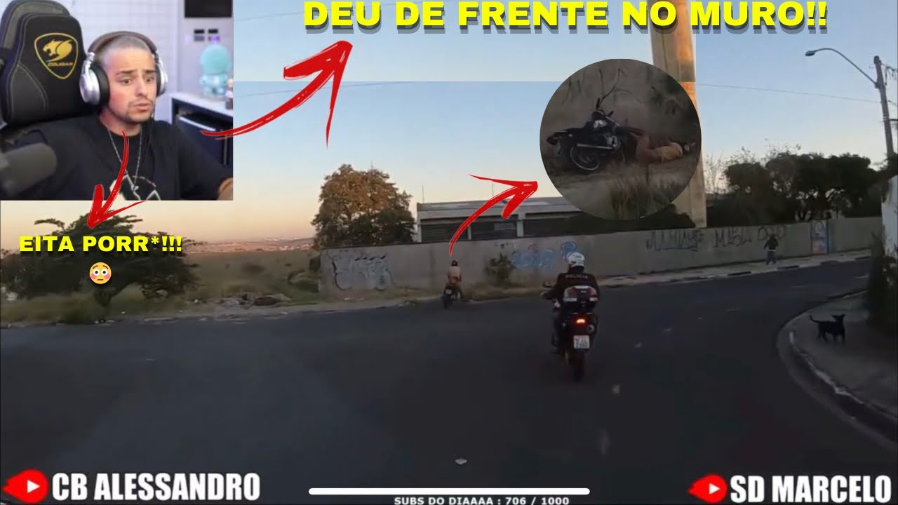 CORINGA reagindo ao FOI DAR FUG4 DA POLÍCIA E DEU DE CARA NO MURO!!😳 |DuClips