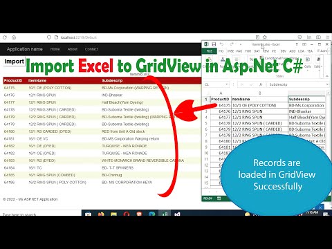 C# Tutorial | Import Excel Sheet Data to GridView in Asp.Net C#