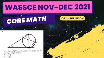 WASSCE 2021 Nov-Dec Core Math Theory Q11 Solution
