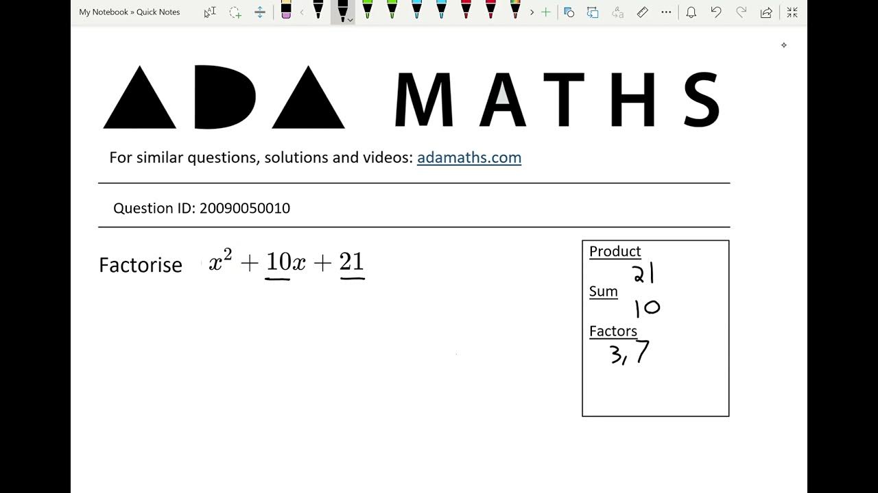 factorise-monic-quadratic-x-2-10x-21-x-squared-plus-10x-plus-21-youtube
