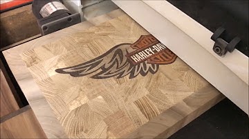 How To make a cutting board, Harley Davidson Schneidebrett , cnc inlay