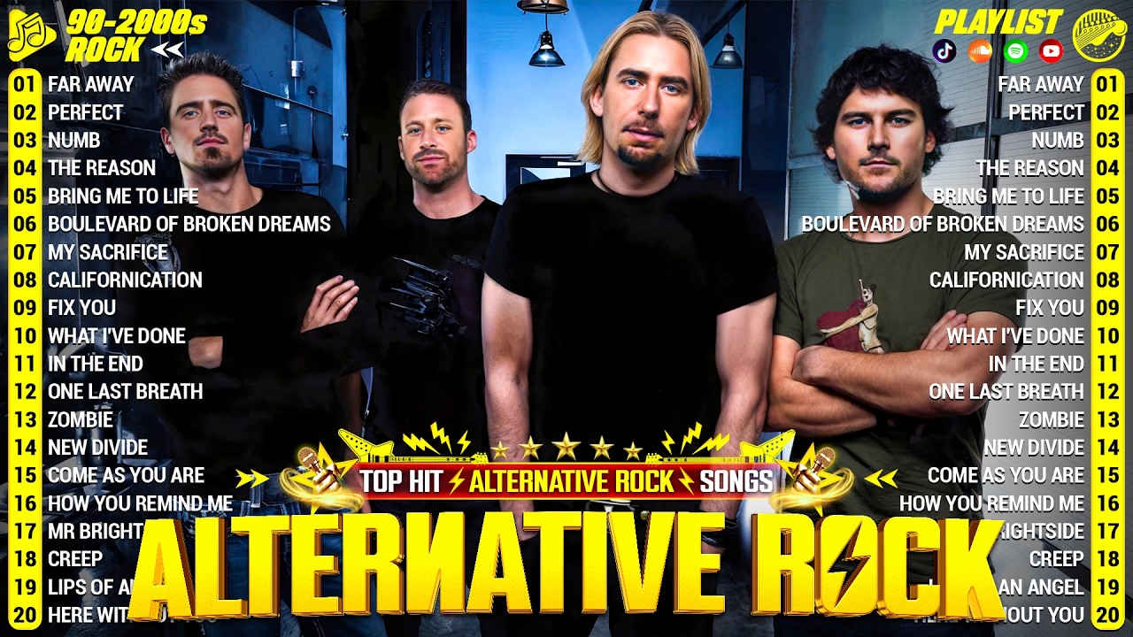 The Best Of 2000's Alternative Rock🎶Creed, Linkin Park, Nickelback, Coldplay, Green Day, Lifehouse