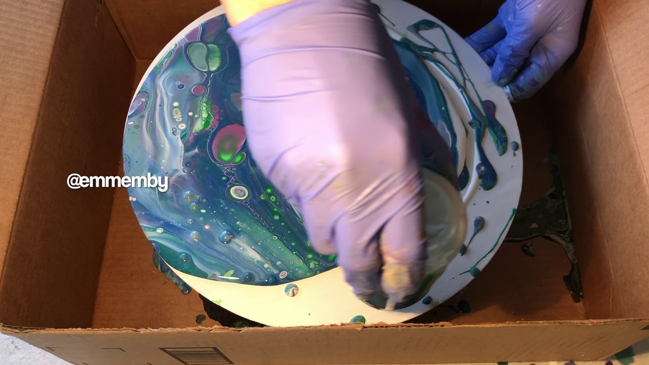 Acrylic Pour Painting - Flip Cup Technique