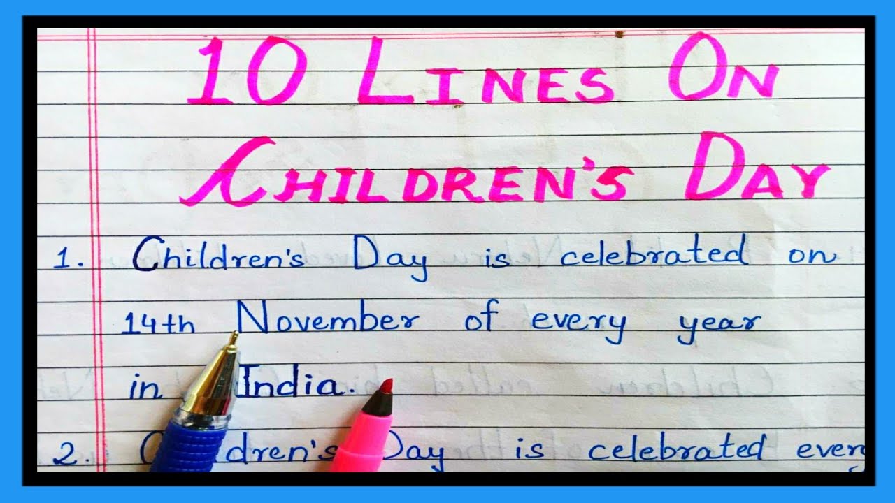 children's day essay 10 lines for class 1