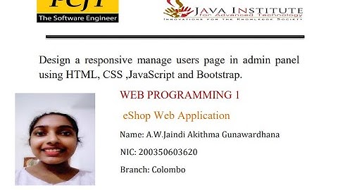 Design a responsive manage users page in admin panel using HTML ,CSS , JavaScript and Bootstrap