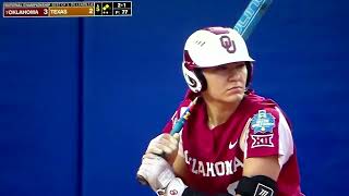 Oklahoma softball's Kinzie Hansen hits home run vs. Texas in Women's College World Series