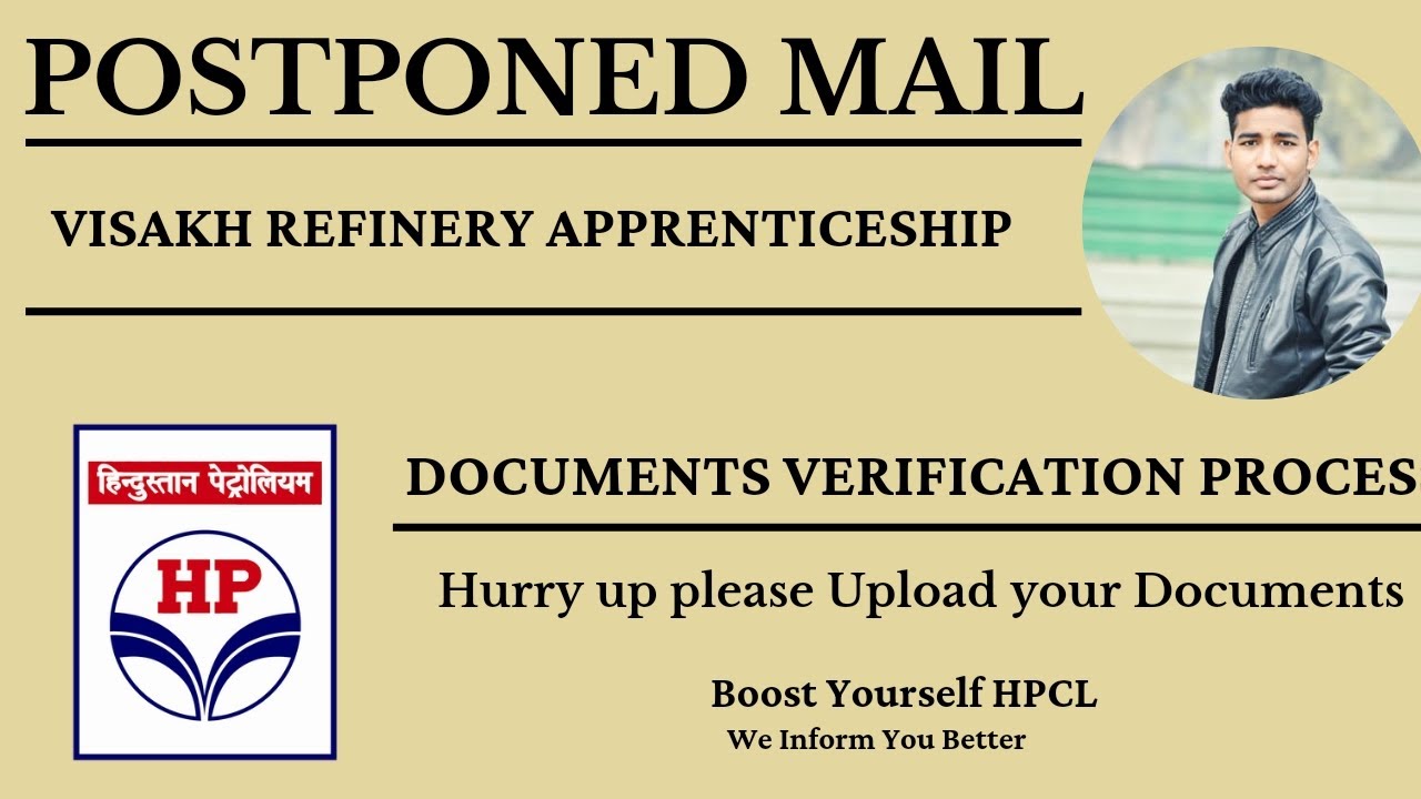 Postponed Mail | Visakh Refinery | HPCL Apprenticeship 2022 | Upload Documents Process | Latest News