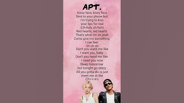 Thumbnail of APT.(lyrics) - Rosé and Bruno Mars #apt #rosé #brunomars #lyrics