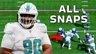 Kenneth Grant Full NFL Debut Highlights | All Snaps Vs Colts Week 1
