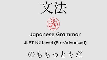 Learn Japanese Grammar in Context JLPT N2 Level のももっともだ [Shadowing Practice] #learnjapanese