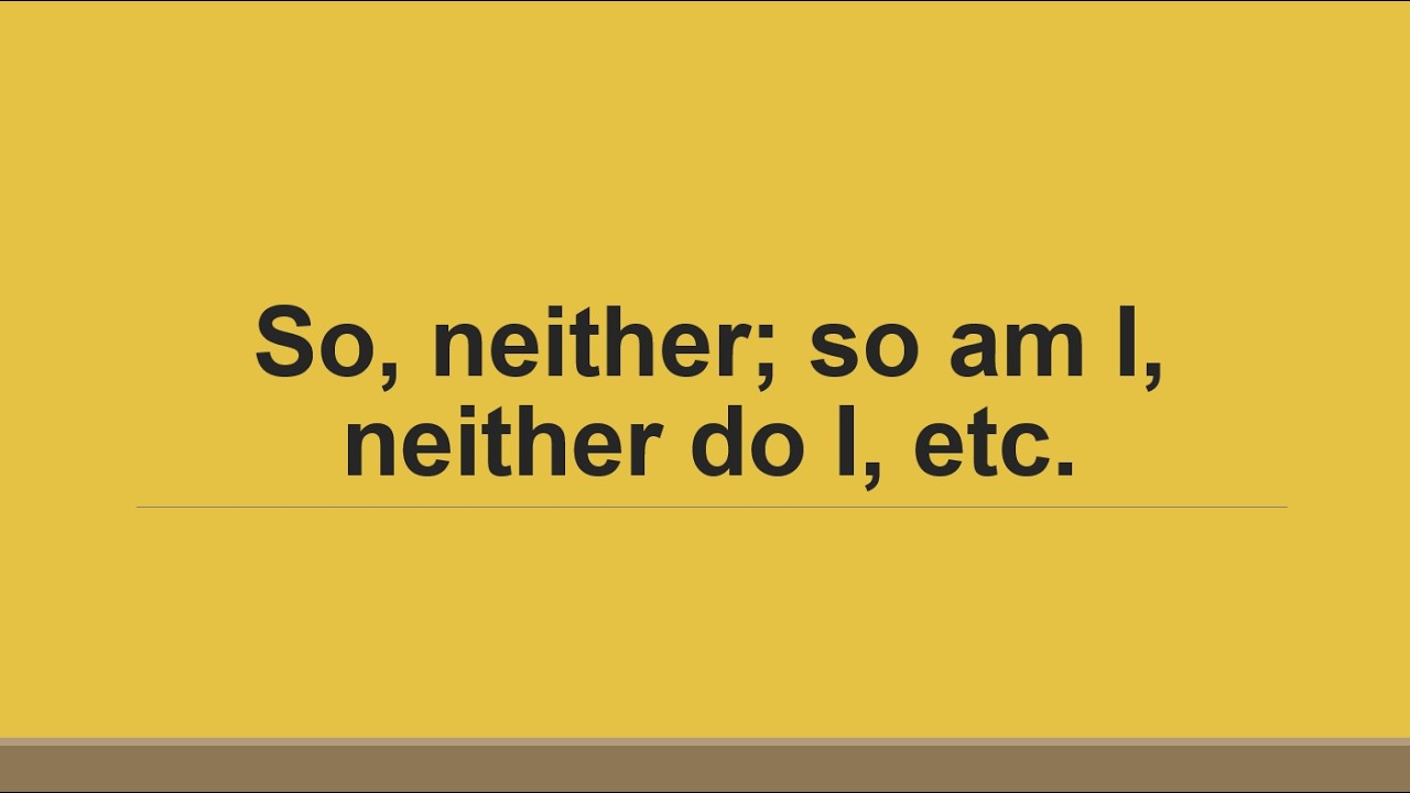 Verb Agreement: So Do I & Neither Do I | A2 English Grammar Lesson 29 | Learn English with Aime