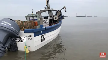 Two launches crab potting at Sea Palling. Perfect day to get back sea fishing in the boat