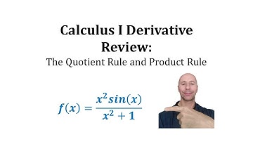 Calculus I Derivative Review: The Quotient Rule with the Product Rule