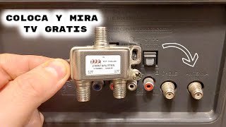 Coloca este Splitter al televisor y mira canales de tv, Gratis