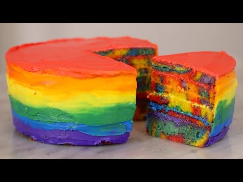 How To Make A Double Rainbow Cake Gemma S Bigger Bolder Baking Ep First Birthday Episode-11-08-2015