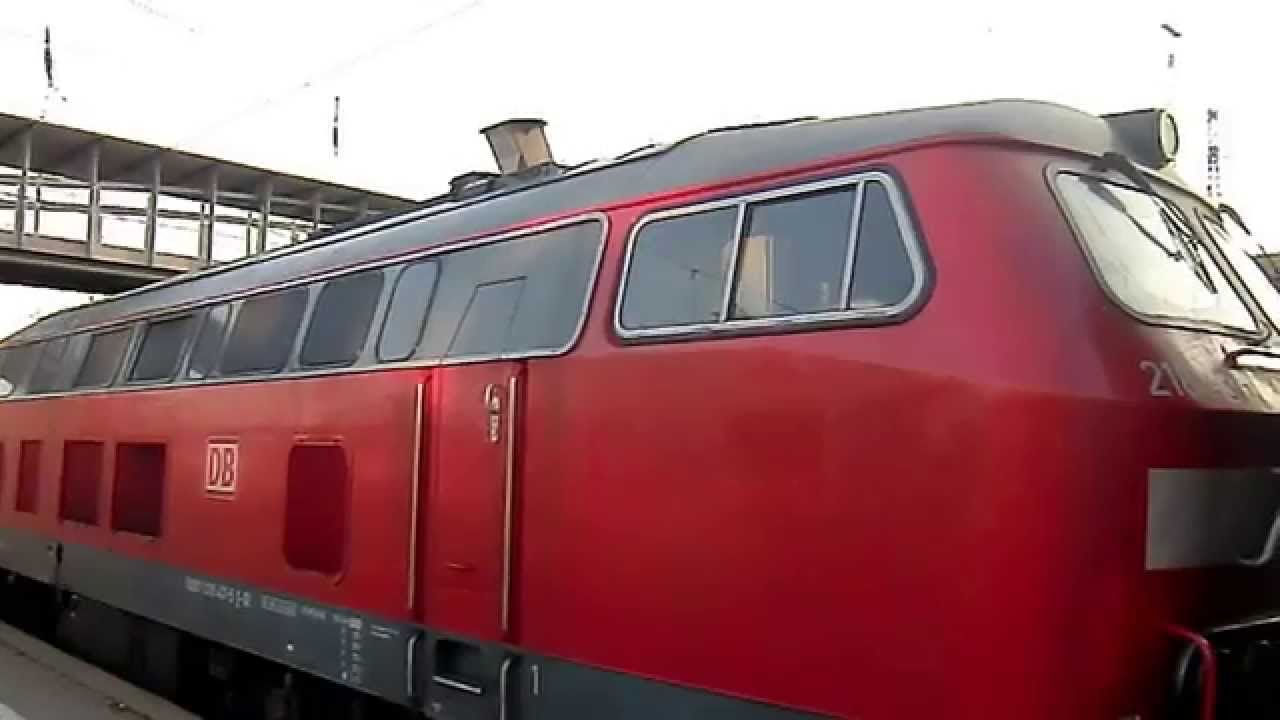 218 431 (Motor: MTU 16 V 4000 R40) Motorstart in Ulm Hauptbahnhof