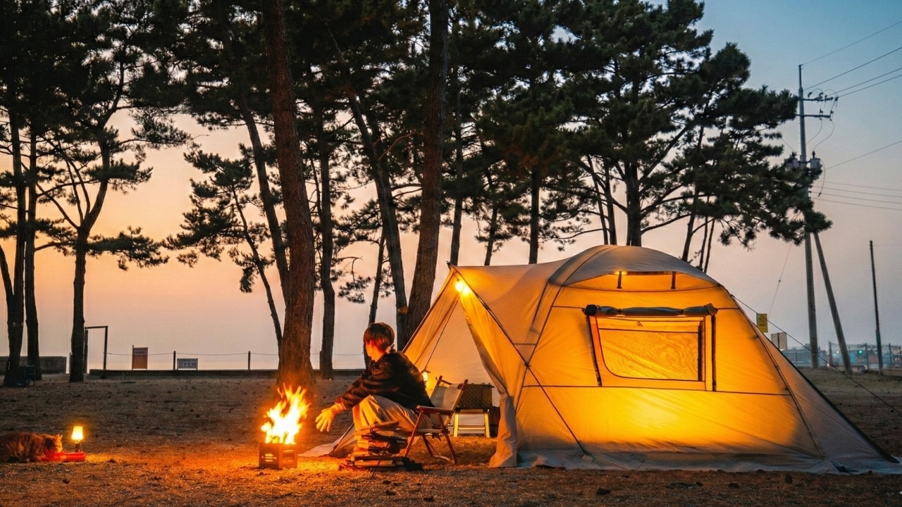 [VLOG] 봄이 오고 있나 본데요? 본격 캠핑 시즌 시작ㅣ솔로캠핑