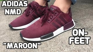 maroon adidas nmd womens