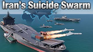 Iran’s Kamikaze Swarm Takes Over the Ocean!: 100 Hidden Drones vs US Aircraft Carrier!