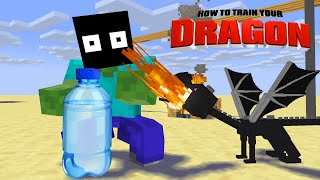 MONSTER SCHOOL : HOW TO TRAIN A DRAGON CHALLENGE - Minecraft Animation
